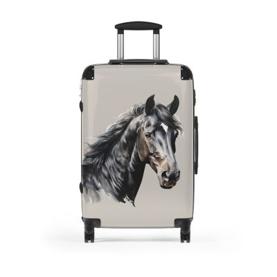 Horse Suitcase - A luggage adorned with a captivating horse-themed design, perfect for travelers who want to add a touch of equestrian elegance to their journeys.