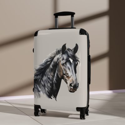 Horse Suitcase - A luggage adorned with a captivating horse-themed design, perfect for travelers who want to add a touch of equestrian elegance to their journeys.