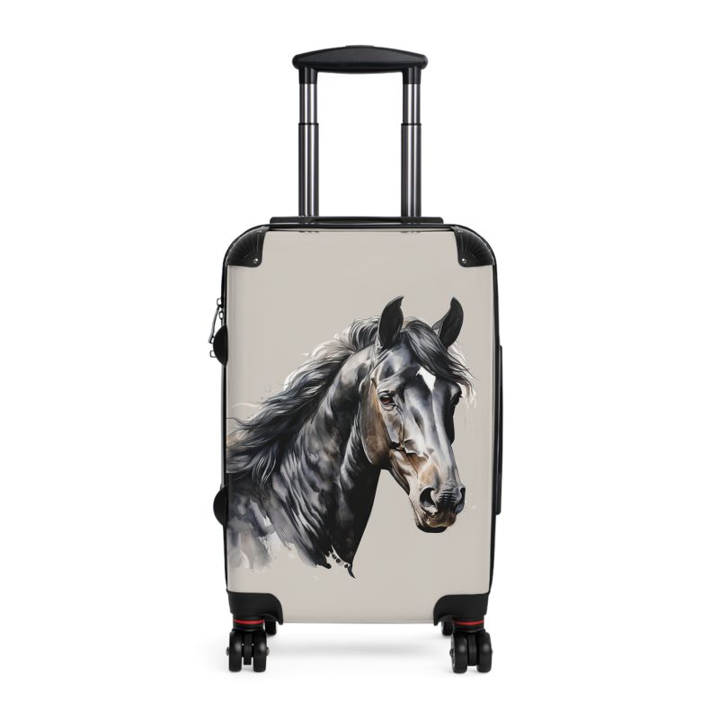 Horse Suitcase - A luggage adorned with a captivating horse-themed design, perfect for travelers who want to add a touch of equestrian elegance to their journeys.