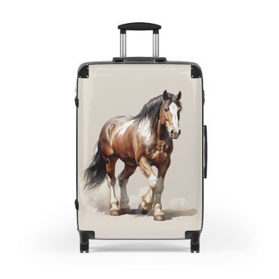 Horse Suitcase - A luggage adorned with a captivating horse-themed design, perfect for travelers who want to add a touch of equestrian elegance to their journeys.