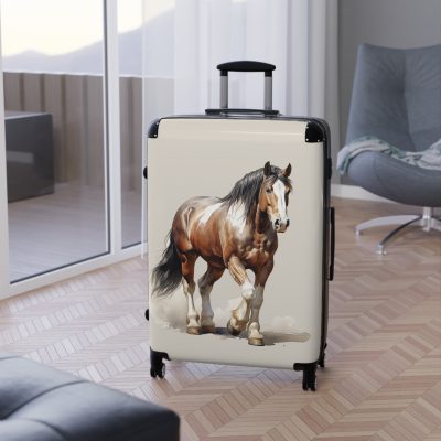 Horse Suitcase - A luggage adorned with a captivating horse-themed design, perfect for travelers who want to add a touch of equestrian elegance to their journeys.