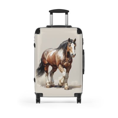 Horse Suitcase - A luggage adorned with a captivating horse-themed design, perfect for travelers who want to add a touch of equestrian elegance to their journeys.