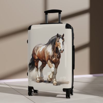 Horse Suitcase - A luggage adorned with a captivating horse-themed design, perfect for travelers who want to add a touch of equestrian elegance to their journeys.