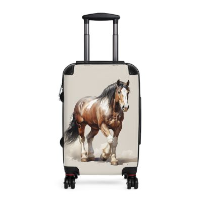 Horse Suitcase - A luggage adorned with a captivating horse-themed design, perfect for travelers who want to add a touch of equestrian elegance to their journeys.