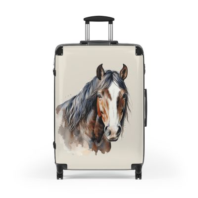 Horse Suitcase - A luggage adorned with a captivating horse-themed design, perfect for travelers who want to add a touch of equestrian elegance to their journeys.