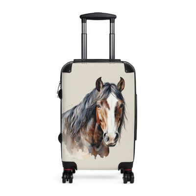 Horse Suitcase - A luggage adorned with a captivating horse-themed design, perfect for travelers who want to add a touch of equestrian elegance to their journeys.