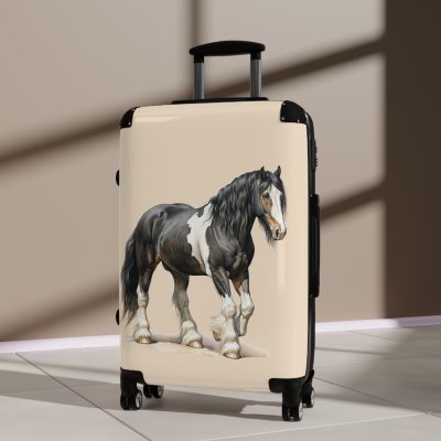 Horse Suitcase - A luggage adorned with a captivating horse-themed design, perfect for travelers who want to add a touch of equestrian elegance to their journeys.