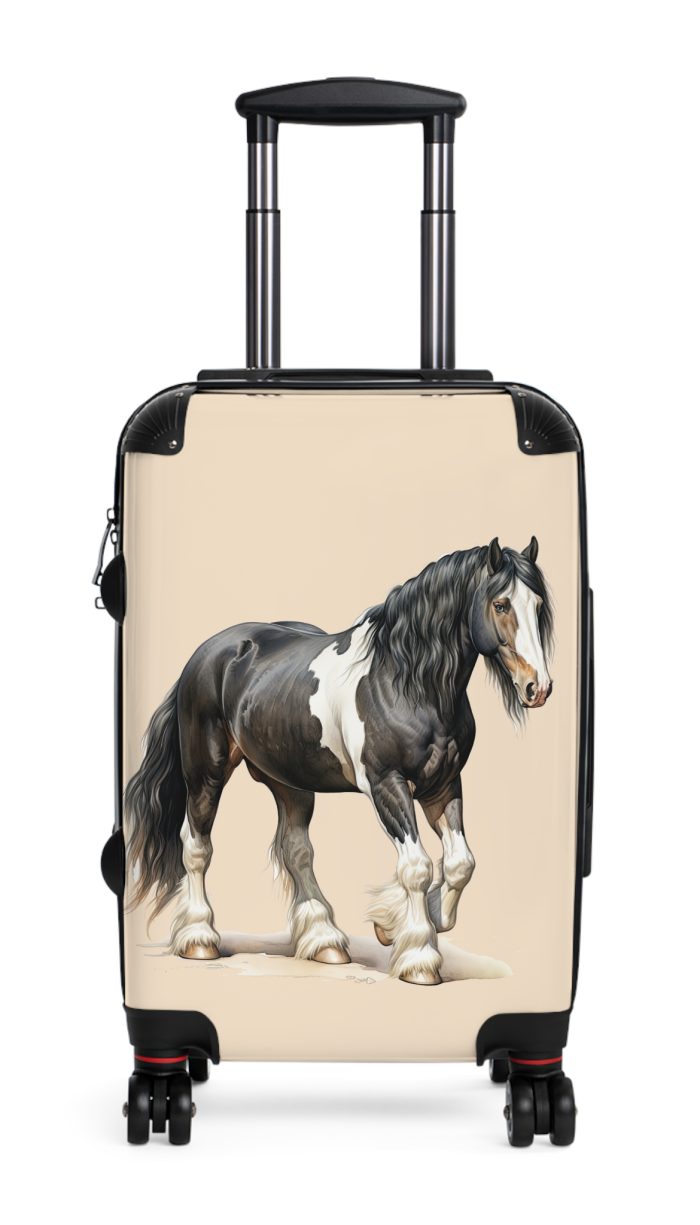 Horse Suitcase - A luggage adorned with a captivating horse-themed design, perfect for travelers who want to add a touch of equestrian elegance to their journeys.