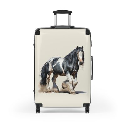 Horse Suitcase - A luggage adorned with a captivating horse-themed design, perfect for travelers who want to add a touch of equestrian elegance to their journeys.