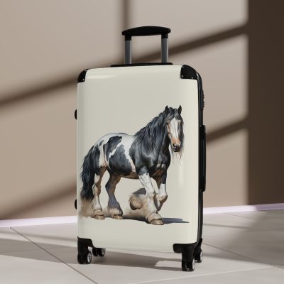 Horse Suitcase - A luggage adorned with a captivating horse-themed design, perfect for travelers who want to add a touch of equestrian elegance to their journeys.