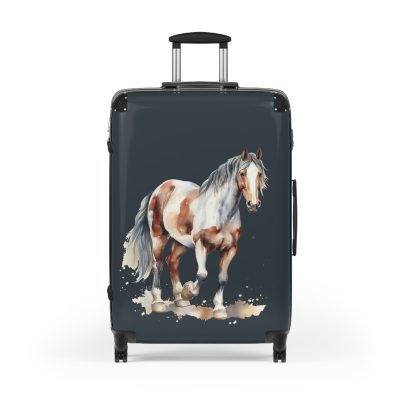 Horse Suitcase - A luggage adorned with a captivating horse-themed design, perfect for travelers who want to add a touch of equestrian elegance to their journeys.