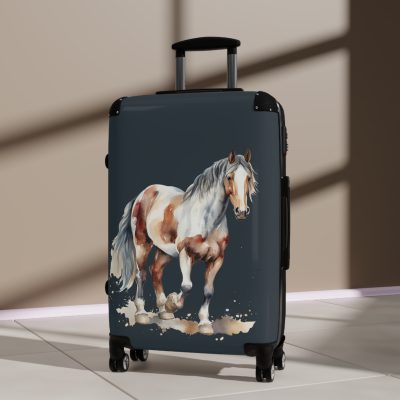 Horse Suitcase - A luggage adorned with a captivating horse-themed design, perfect for travelers who want to add a touch of equestrian elegance to their journeys.