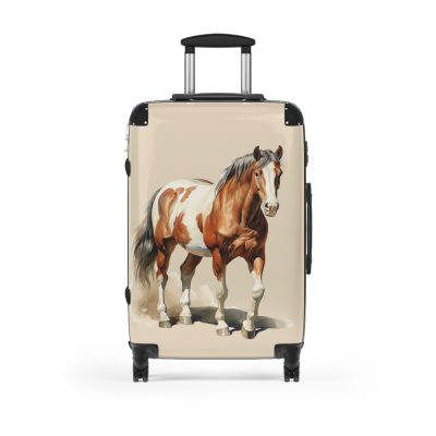 Horse Suitcase - A luggage adorned with a captivating horse-themed design, perfect for travelers who want to add a touch of equestrian elegance to their journeys.