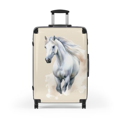 Horse Suitcase - A luggage adorned with a captivating horse-themed design, perfect for travelers who want to add a touch of equestrian elegance to their journeys.