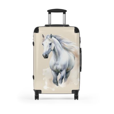 Horse Suitcase - A luggage adorned with a captivating horse-themed design, perfect for travelers who want to add a touch of equestrian elegance to their journeys.