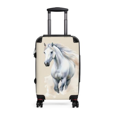 Horse Suitcase - A luggage adorned with a captivating horse-themed design, perfect for travelers who want to add a touch of equestrian elegance to their journeys.