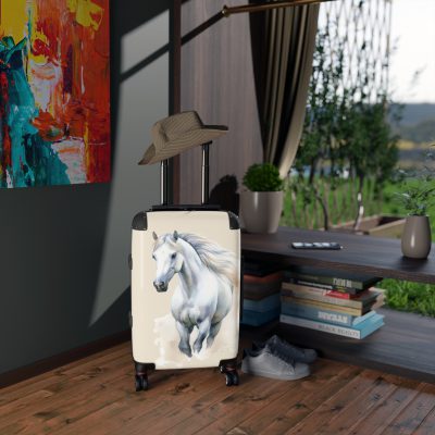 Horse Suitcase - A luggage adorned with a captivating horse-themed design, perfect for travelers who want to add a touch of equestrian elegance to their journeys.