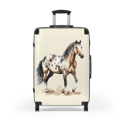 Horse Suitcase - A luggage adorned with a captivating horse-themed design, perfect for travelers who want to add a touch of equestrian elegance to their journeys.