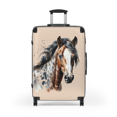 Horse Suitcase - A luggage adorned with a captivating horse-themed design, perfect for travelers who want to add a touch of equestrian elegance to their journeys.