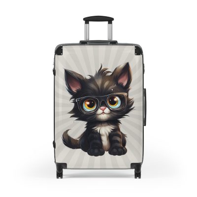 Cat Suitcase - A luggage adorned with a charming cat-themed design, perfect for travelers who want to add a touch of feline charm to their journeys.