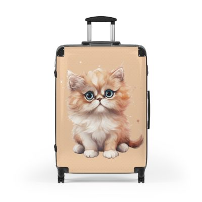 Cat Suitcase - A luggage adorned with a charming cat-themed design, perfect for travelers who want to add a touch of feline charm to their journeys.