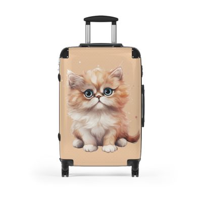 Cat Suitcase - A luggage adorned with a charming cat-themed design, perfect for travelers who want to add a touch of feline charm to their journeys.