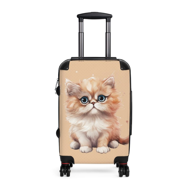 Cat Suitcase - A luggage adorned with a charming cat-themed design, perfect for travelers who want to add a touch of feline charm to their journeys.