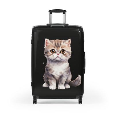 Cat Suitcase - A luggage adorned with a charming cat-themed design, perfect for travelers who want to add a touch of feline charm to their journeys.