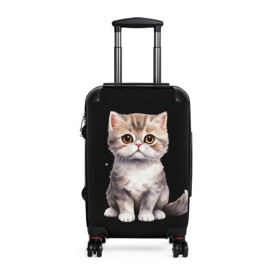 Cat Suitcase - A luggage adorned with a charming cat-themed design, perfect for travelers who want to add a touch of feline charm to their journeys.