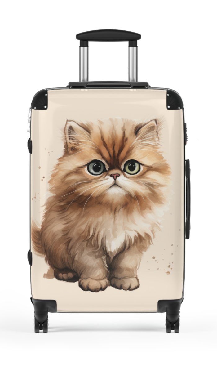 Cat Suitcase - A luggage adorned with a charming cat-themed design, perfect for travelers who want to add a touch of feline charm to their journeys.