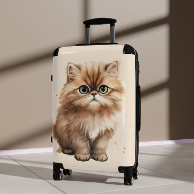 Cat Suitcase - A luggage adorned with a charming cat-themed design, perfect for travelers who want to add a touch of feline charm to their journeys.