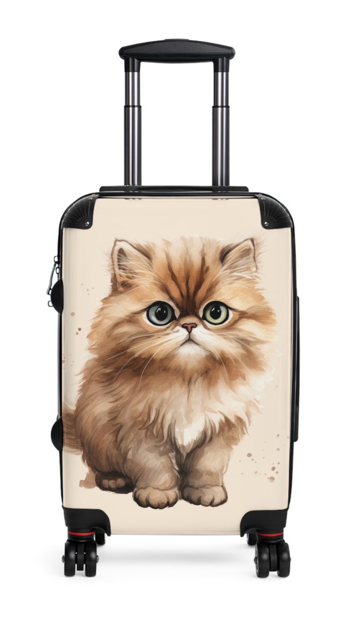 Cat Suitcase - A luggage adorned with a charming cat-themed design, perfect for travelers who want to add a touch of feline charm to their journeys.