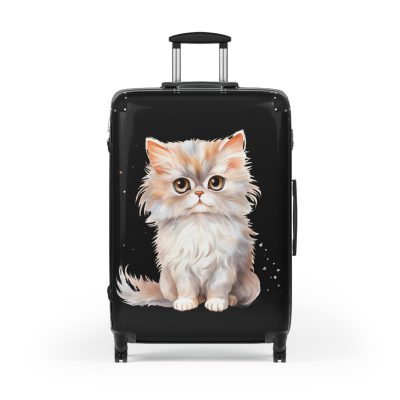 Cat Suitcase - A luggage adorned with a charming cat-themed design, perfect for travelers who want to add a touch of feline charm to their journeys.