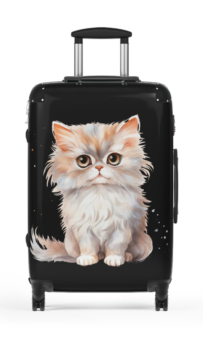 Cat Suitcase - A luggage adorned with a charming cat-themed design, perfect for travelers who want to add a touch of feline charm to their journeys.