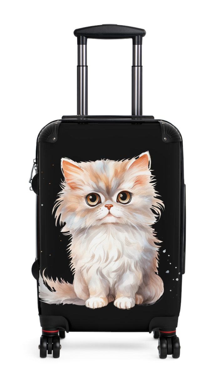 Cat Suitcase - A luggage adorned with a charming cat-themed design, perfect for travelers who want to add a touch of feline charm to their journeys.