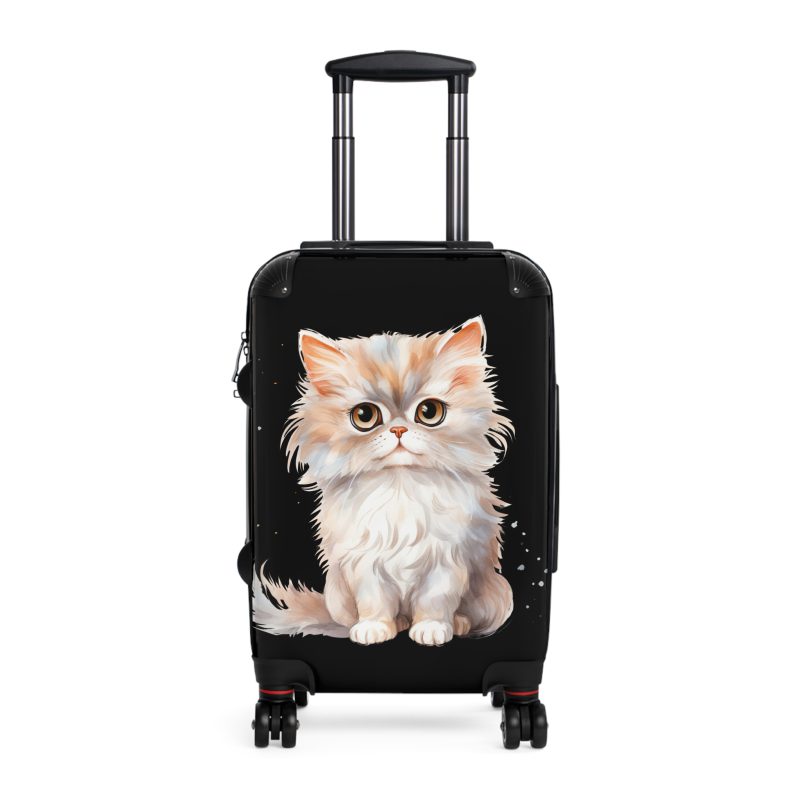 Cat Suitcase - A luggage adorned with a charming cat-themed design, perfect for travelers who want to add a touch of feline charm to their journeys.