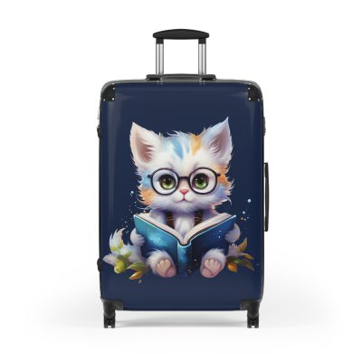 Cat Suitcase - A luggage adorned with a charming cat-themed design, perfect for travelers who want to add a touch of feline charm to their journeys.