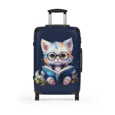 Cat Suitcase - A luggage adorned with a charming cat-themed design, perfect for travelers who want to add a touch of feline charm to their journeys.