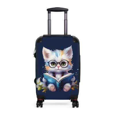 Cat Suitcase - A luggage adorned with a charming cat-themed design, perfect for travelers who want to add a touch of feline charm to their journeys.