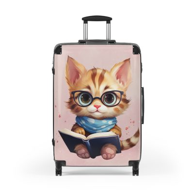 Cat Suitcase - A luggage adorned with a charming cat-themed design, perfect for travelers who want to add a touch of feline charm to their journeys.