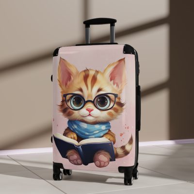 Cat Suitcase - A luggage adorned with a charming cat-themed design, perfect for travelers who want to add a touch of feline charm to their journeys.