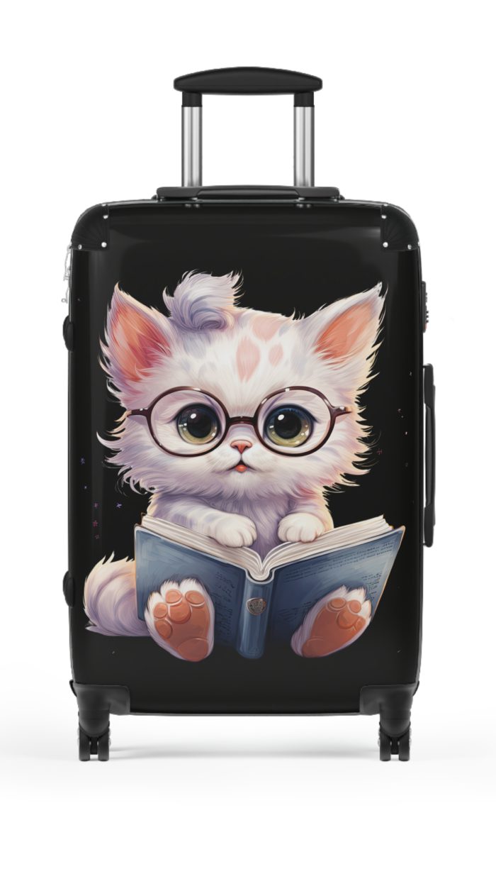 Cat Suitcase - A luggage adorned with a charming cat-themed design, perfect for travelers who want to add a touch of feline charm to their journeys.