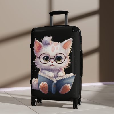 Cat Suitcase - A luggage adorned with a charming cat-themed design, perfect for travelers who want to add a touch of feline charm to their journeys.