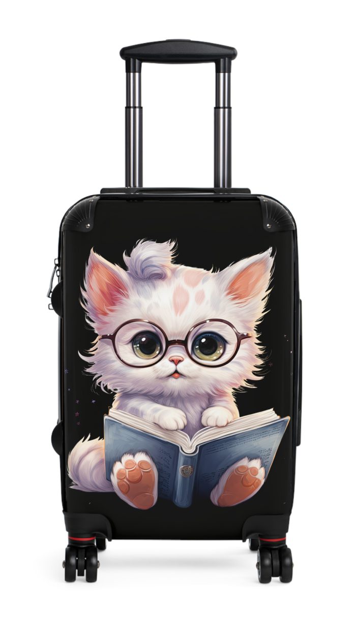 Cat Suitcase - A luggage adorned with a charming cat-themed design, perfect for travelers who want to add a touch of feline charm to their journeys.