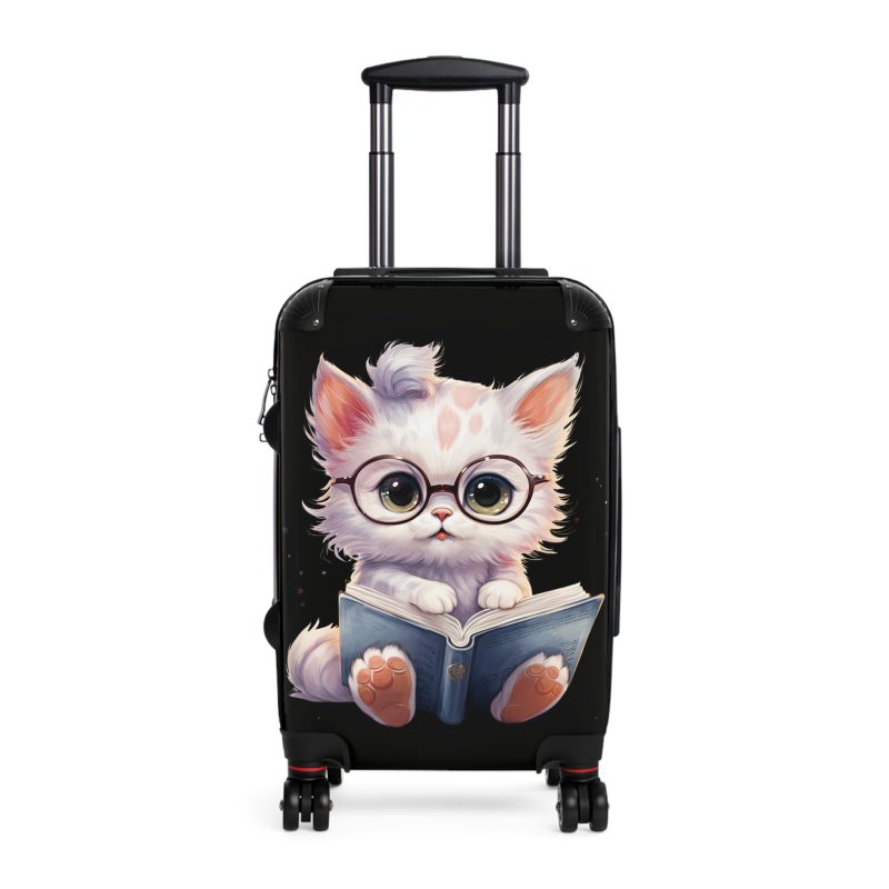 Cat Suitcase - A luggage adorned with a charming cat-themed design, perfect for travelers who want to add a touch of feline charm to their journeys.