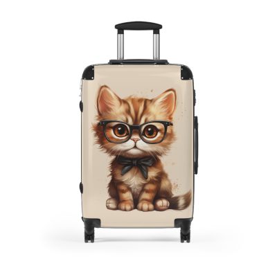 Cat Suitcase - A luggage adorned with a charming cat-themed design, perfect for travelers who want to add a touch of feline charm to their journeys.