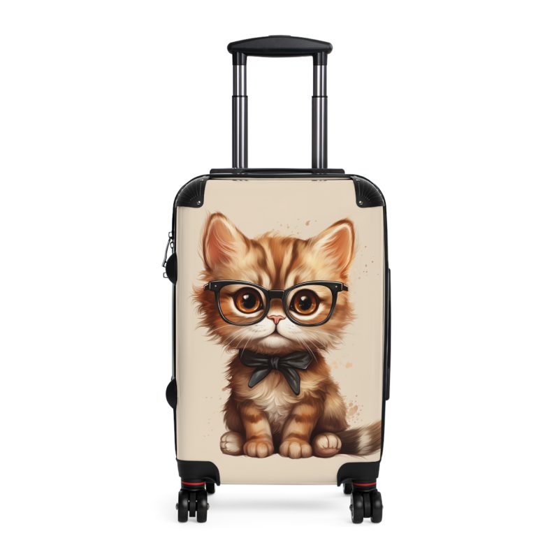 Cat Suitcase - A luggage adorned with a charming cat-themed design, perfect for travelers who want to add a touch of feline charm to their journeys.