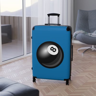 Billiard Suitcase - A luggage adorned with a captivating pool game-themed design, perfect for travelers who want to add a touch of game room charm to their journeys.