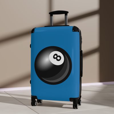 Billiard Suitcase - A luggage adorned with a captivating pool game-themed design, perfect for travelers who want to add a touch of game room charm to their journeys.