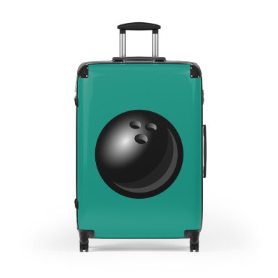 Bowling Suitcase - A luggage adorned with a sporty bowling-themed design, perfect for travelers who want to travel in style with their favorite sport.